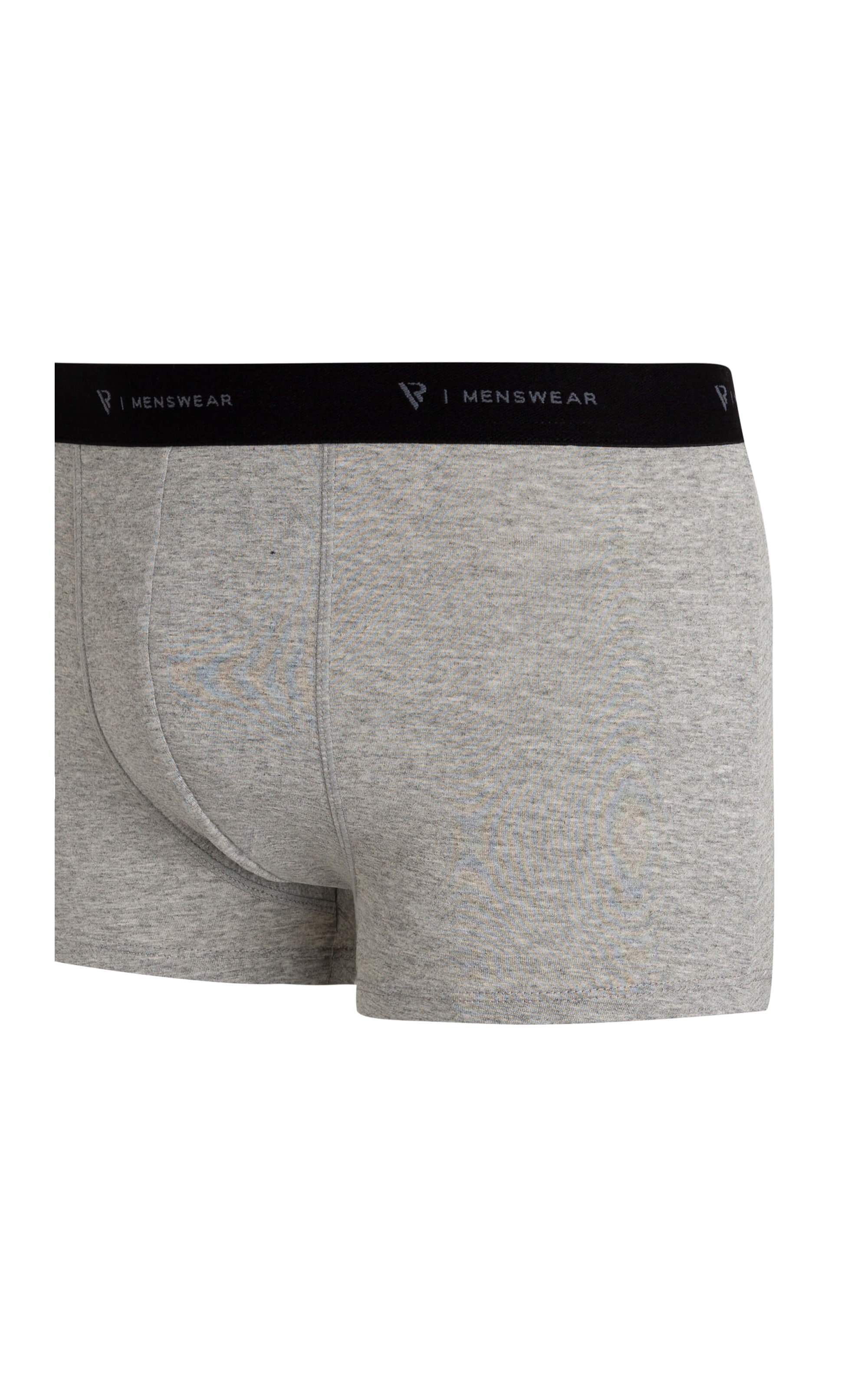 Cueca Boxer Básica Com Elástico Cinza Mescla