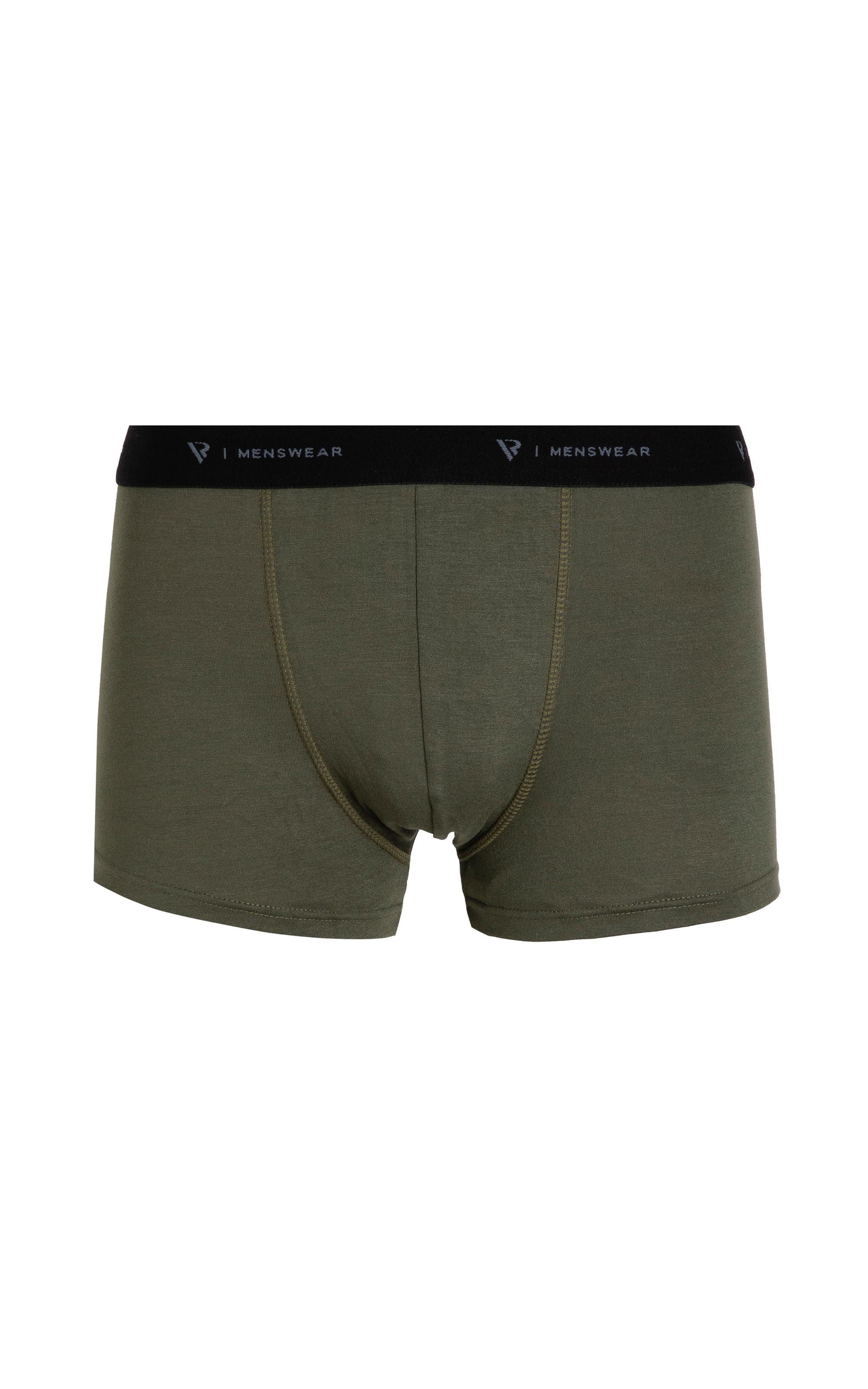 Cueca Boxer Básica Verde Escuro