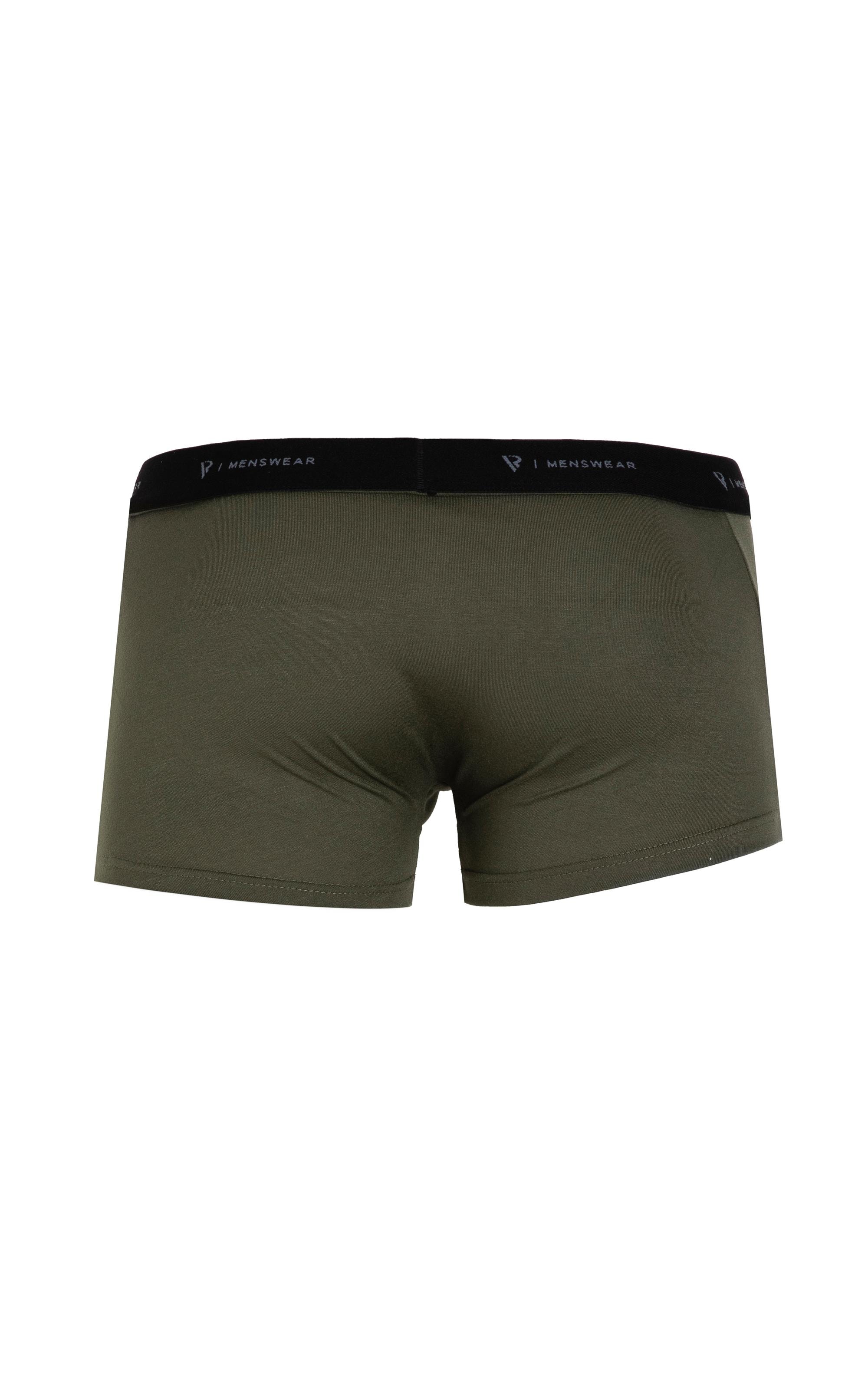 Cueca Boxer Básica Verde Escuro