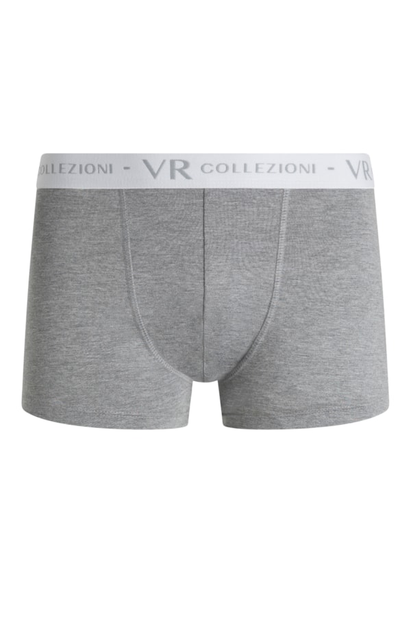 Cueca Kit 2 Unid - Boxer Elastico Cinza Mescla