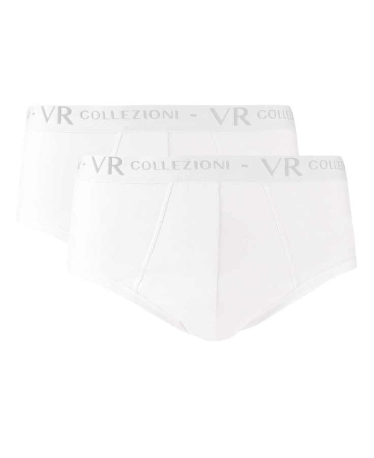 Cueca Kit 2 Unid - Slip Rebatido Branco