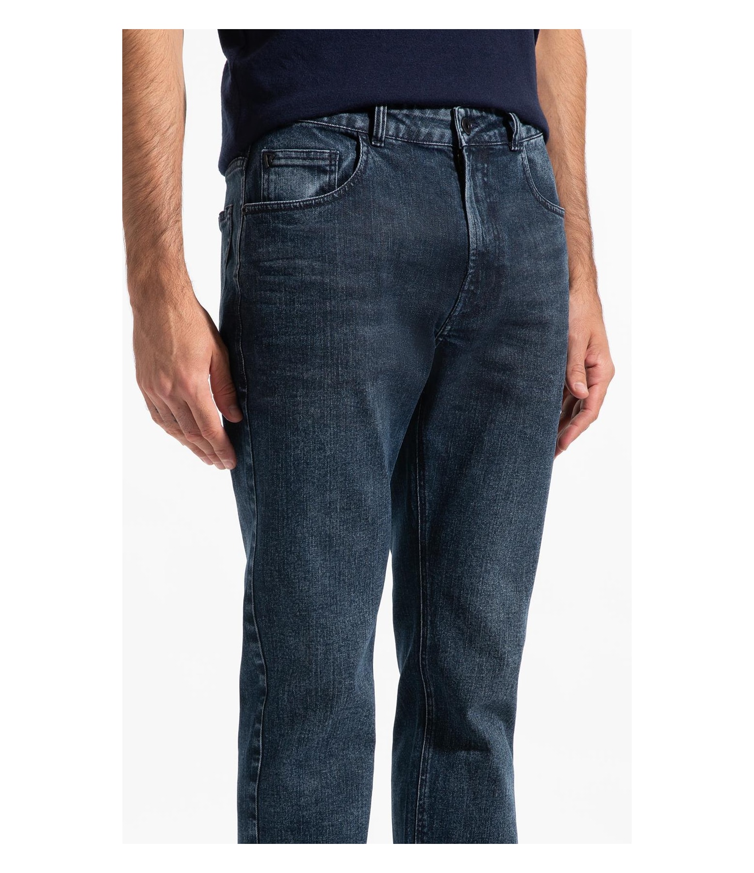 Dark Florest (Slim) 5 Pockets Lav. Médio C/ Resina