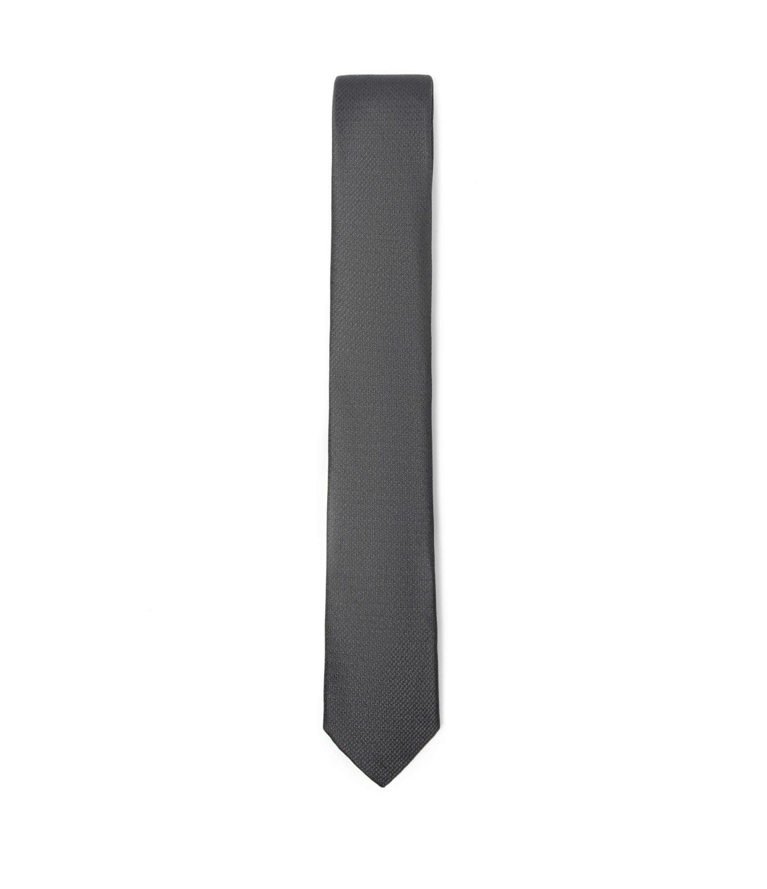 Gravata Falso Liso Jacquard Preto