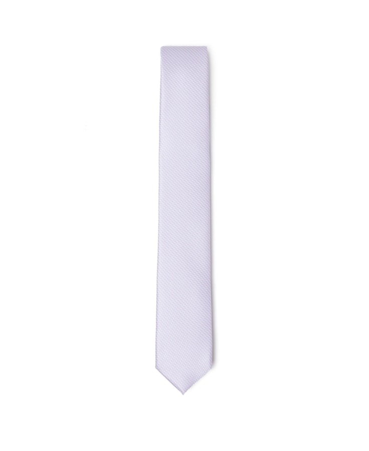 Gravata Geometric Jackard Slim Gelo