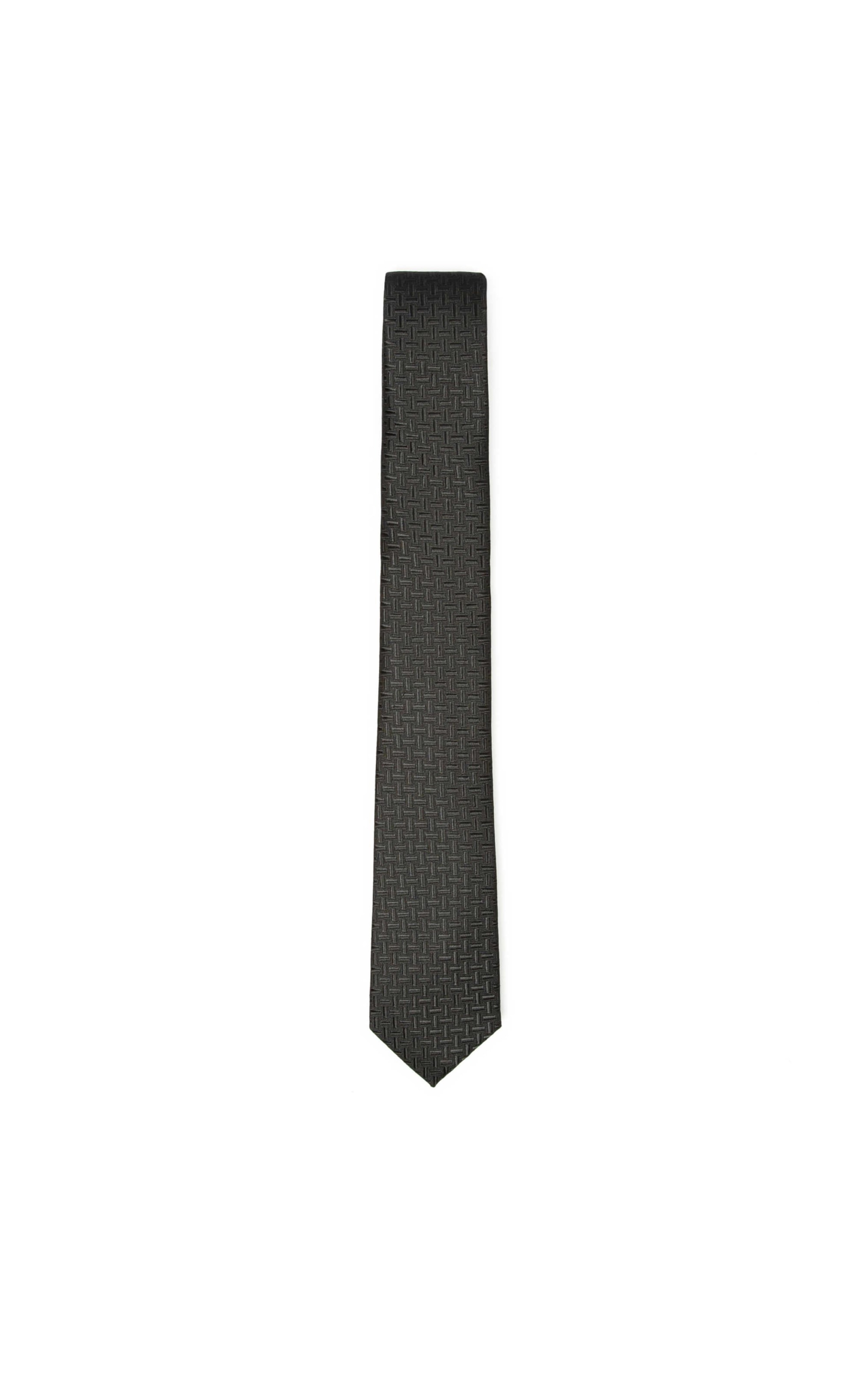 Gravata Jackard Preppy Preto