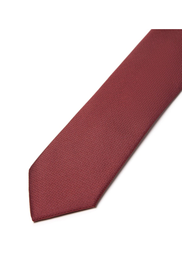 Gravata Maquinetada Slim Vermelho