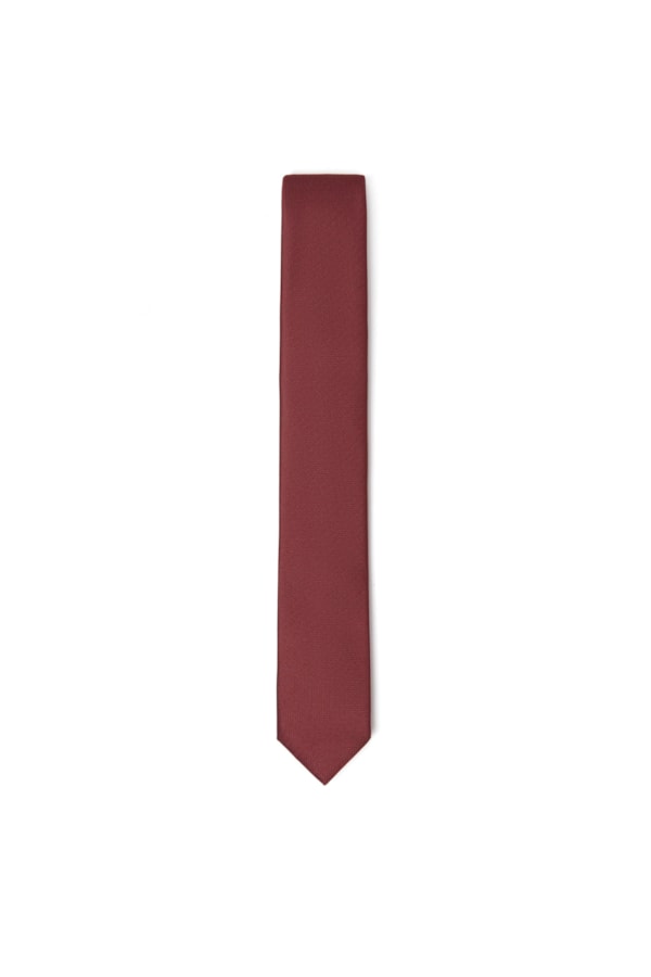 Gravata Maquinetada Slim Vermelho