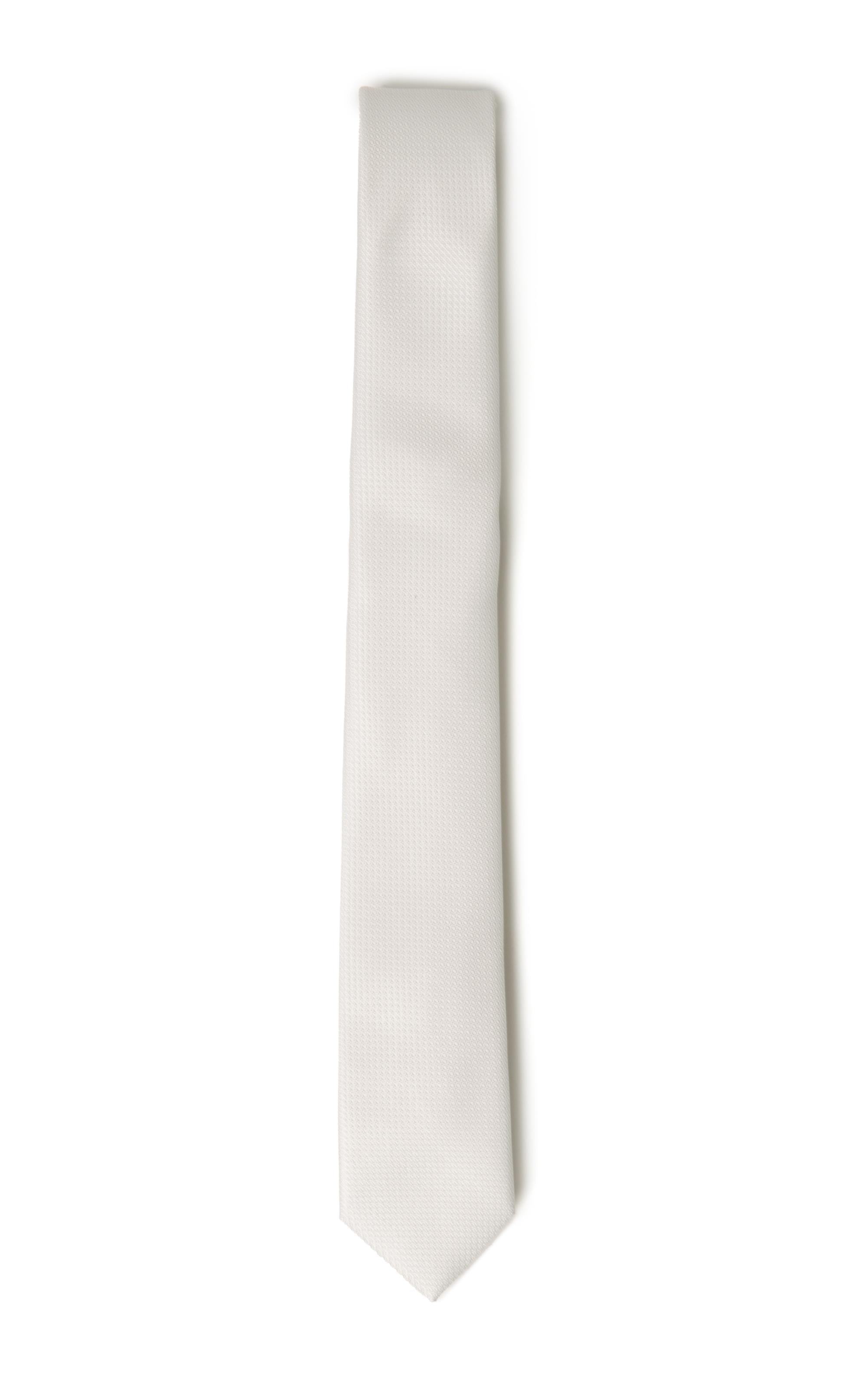 Gravata Off-White Slim - Bico 6cm Off White