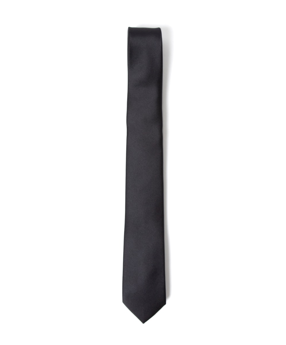 Gravata Preto Liso Slim - Bico 6cms Preto