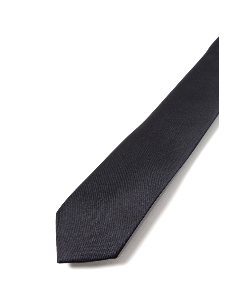 Gravata Preto Liso Slim - Bico 6cms Preto