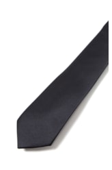 Gravata Preto Liso Slim - Bico 6cms Preto