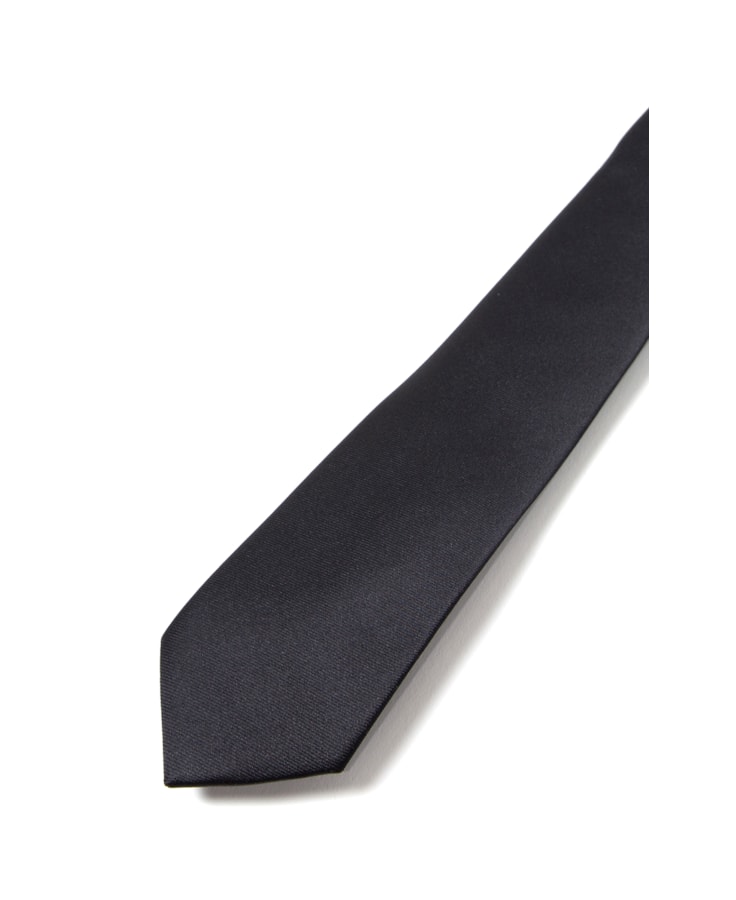 Gravata Preto Liso Slim - Bico 6cms Preto