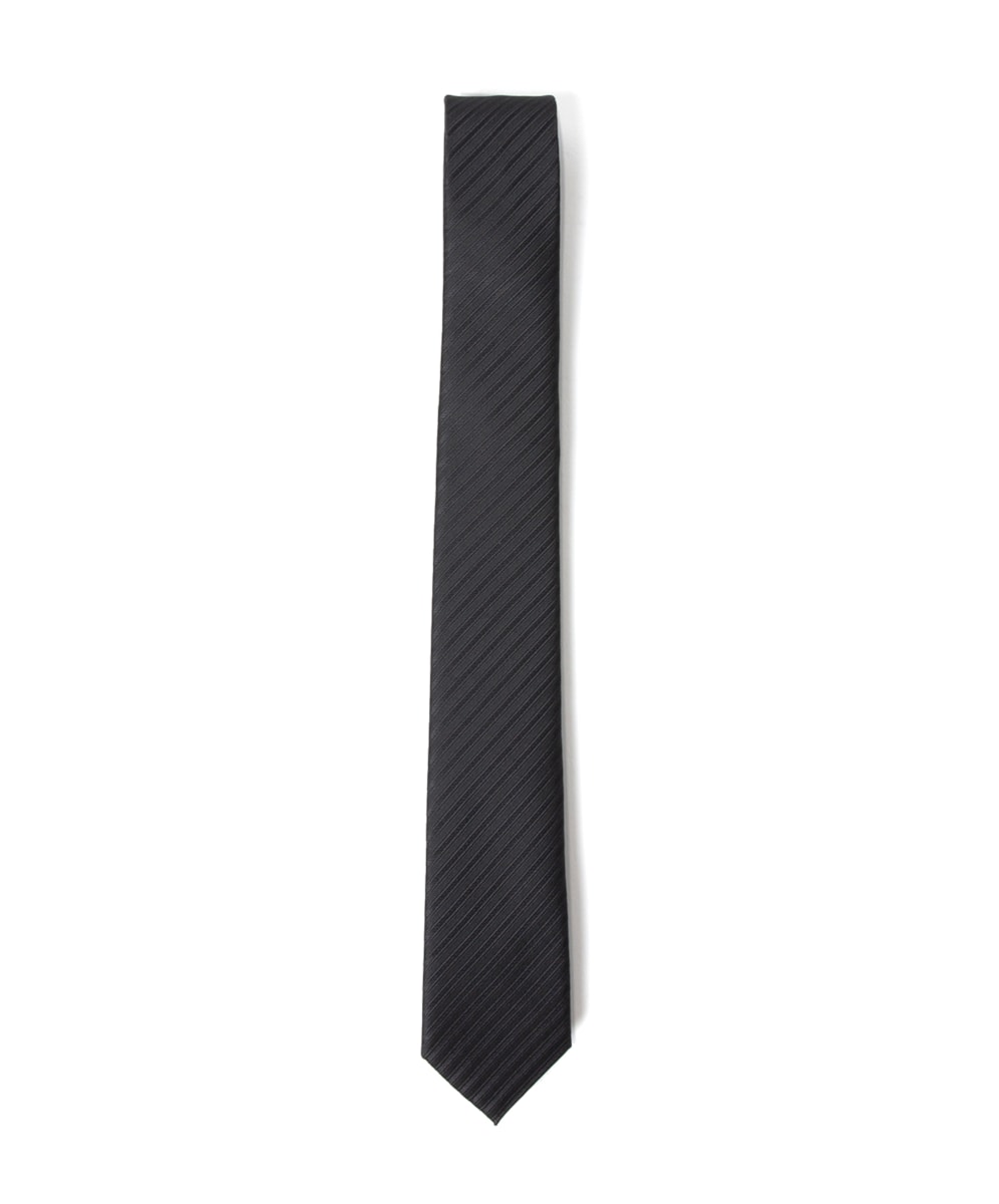 Gravata Preto Listras Diagonais Slim - s Preto
