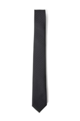 Gravata Preto Listras Diagonais Slim - s Preto