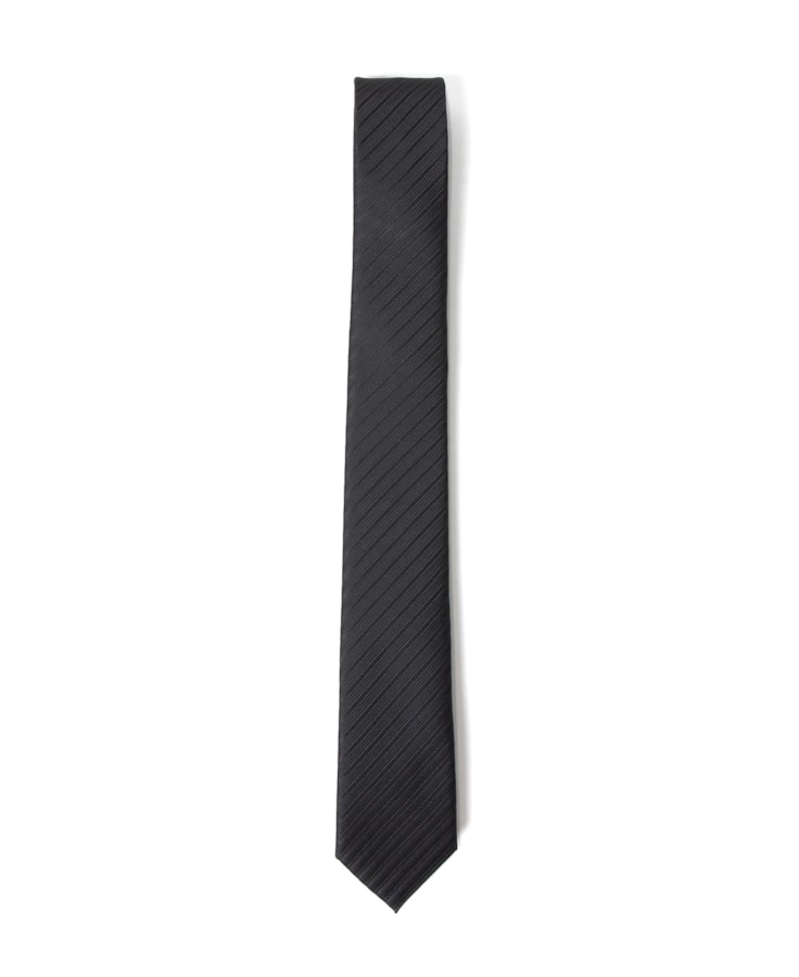 Gravata Preto Listras Diagonais Slim - s Preto
