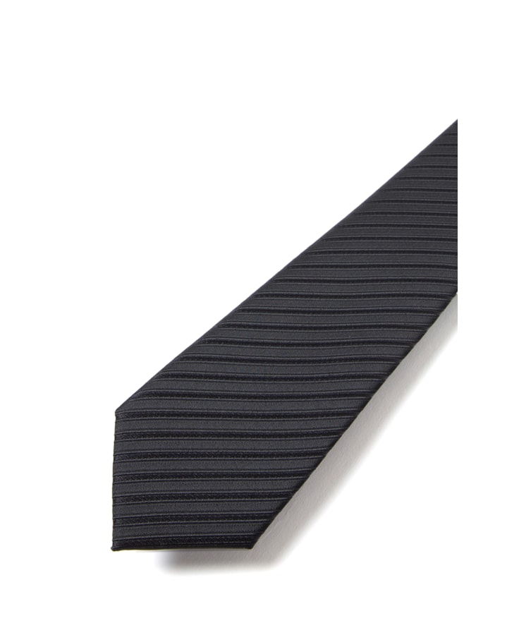 Gravata Preto Listras Diagonais Slim - s Preto