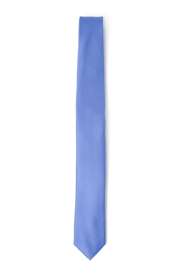 Gravata Slim Azul Pervante - Bico 6m Vr Azul Pervante