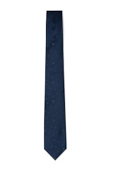 Gravata Slim Bico Dark Navy