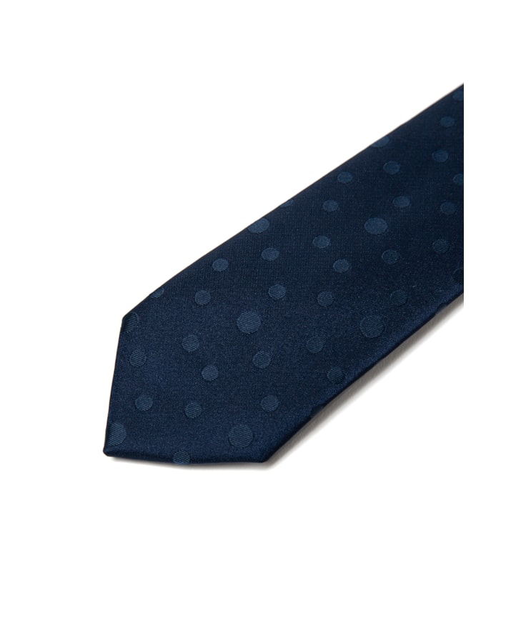 Gravata Slim Bico Dark Navy