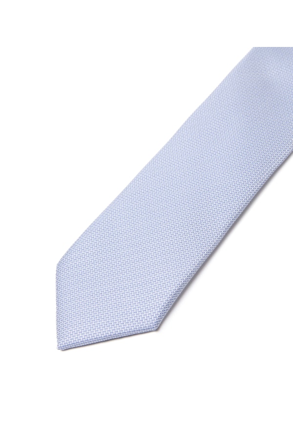 Gravata Slim Maquinetada Azul Claro