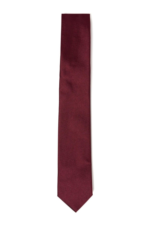 Gravata Tradicional - Bico 7 Cms Cereja