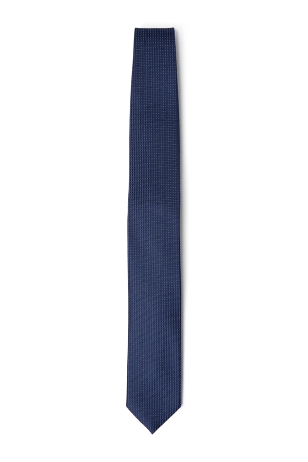 Gravata Traditional Azul Carbono - Bico Azul Carbono                            