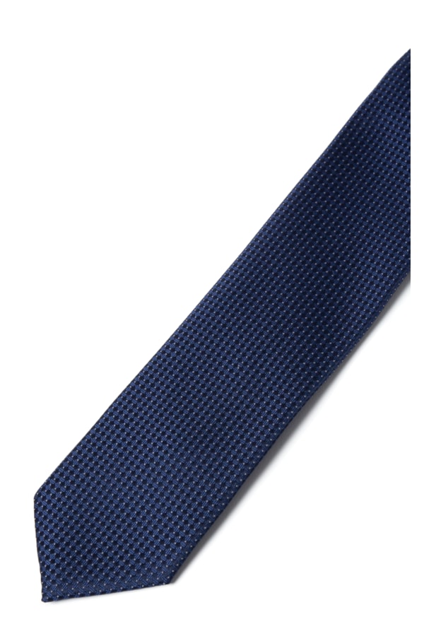 Gravata Traditional Azul Carbono - Bico Azul Carbono                            