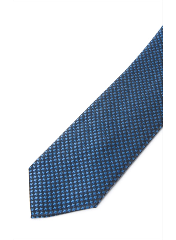 Gravata Traditional Azul Médio - Bico 7m Azul Medio