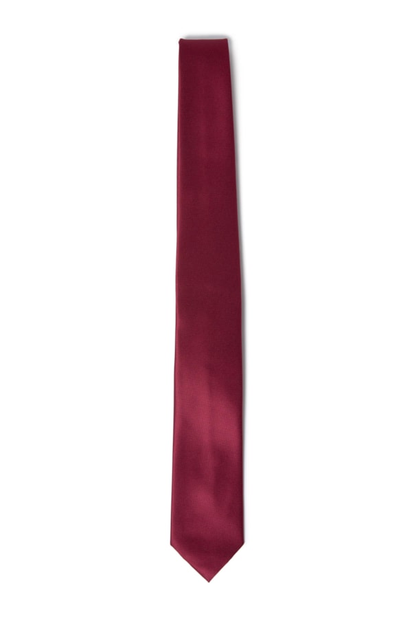 Gravata Traditional Bordeaux - Bico 7cm Bordeaux                                