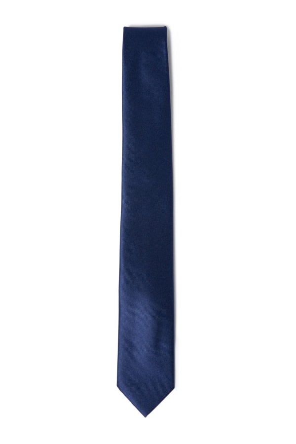 Gravata Traditional Dark Navy - Bico 7cm Dark Navy                               