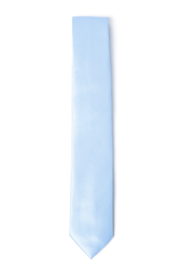Gravata Winter Bico 7cm Azul Claro Vr Azul Claro