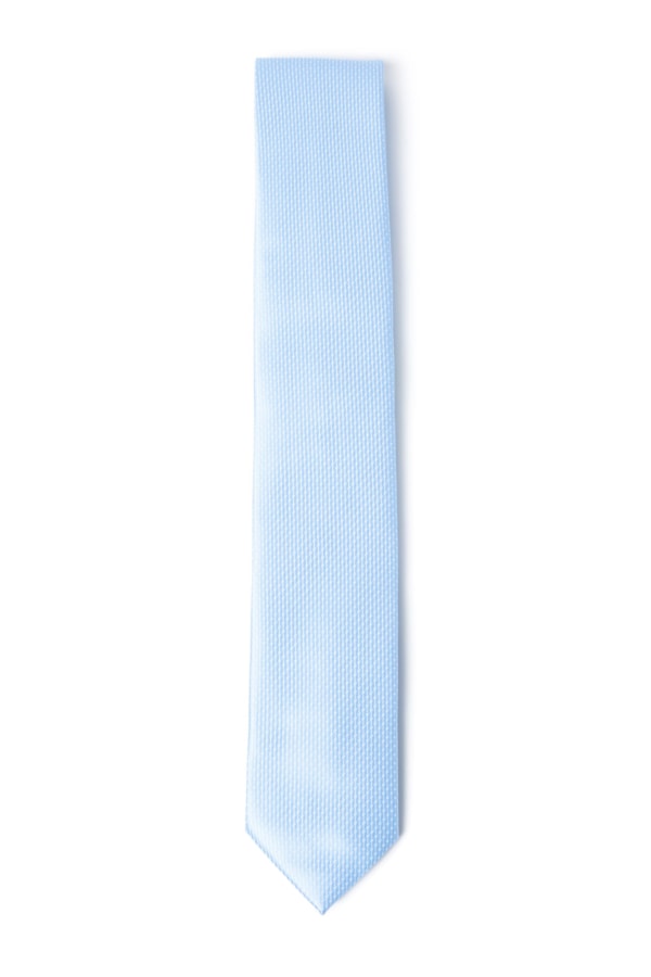 Gravata Winter Bico 7cm Azul Claro Vr Azul Claro