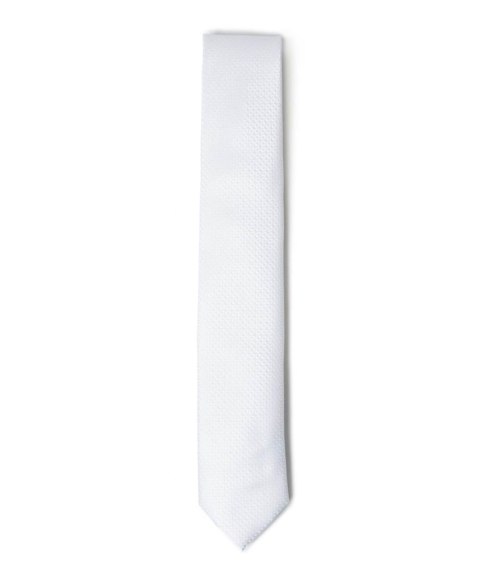 Gravata Winter Bico 7cm Branco Vr Branco