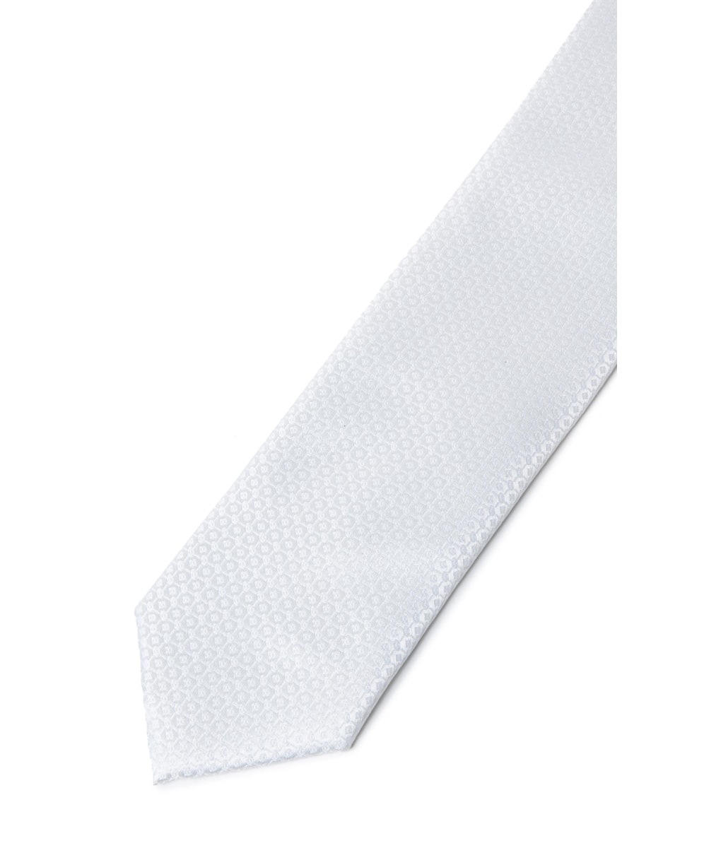 Gravata Winter Bico 7cm Branco Vr Branco