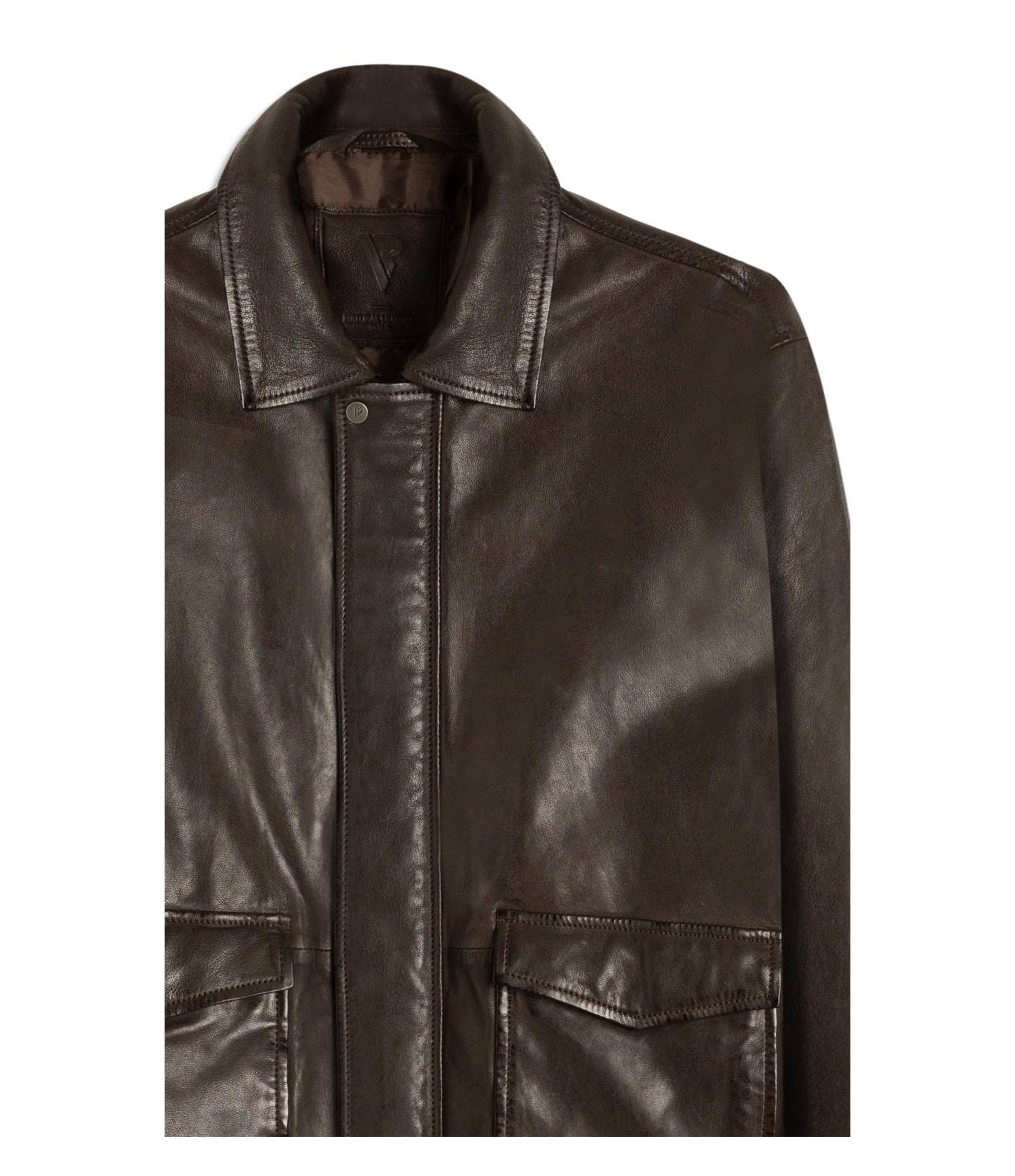 Jaqueta Aviator Leather Dark Brown