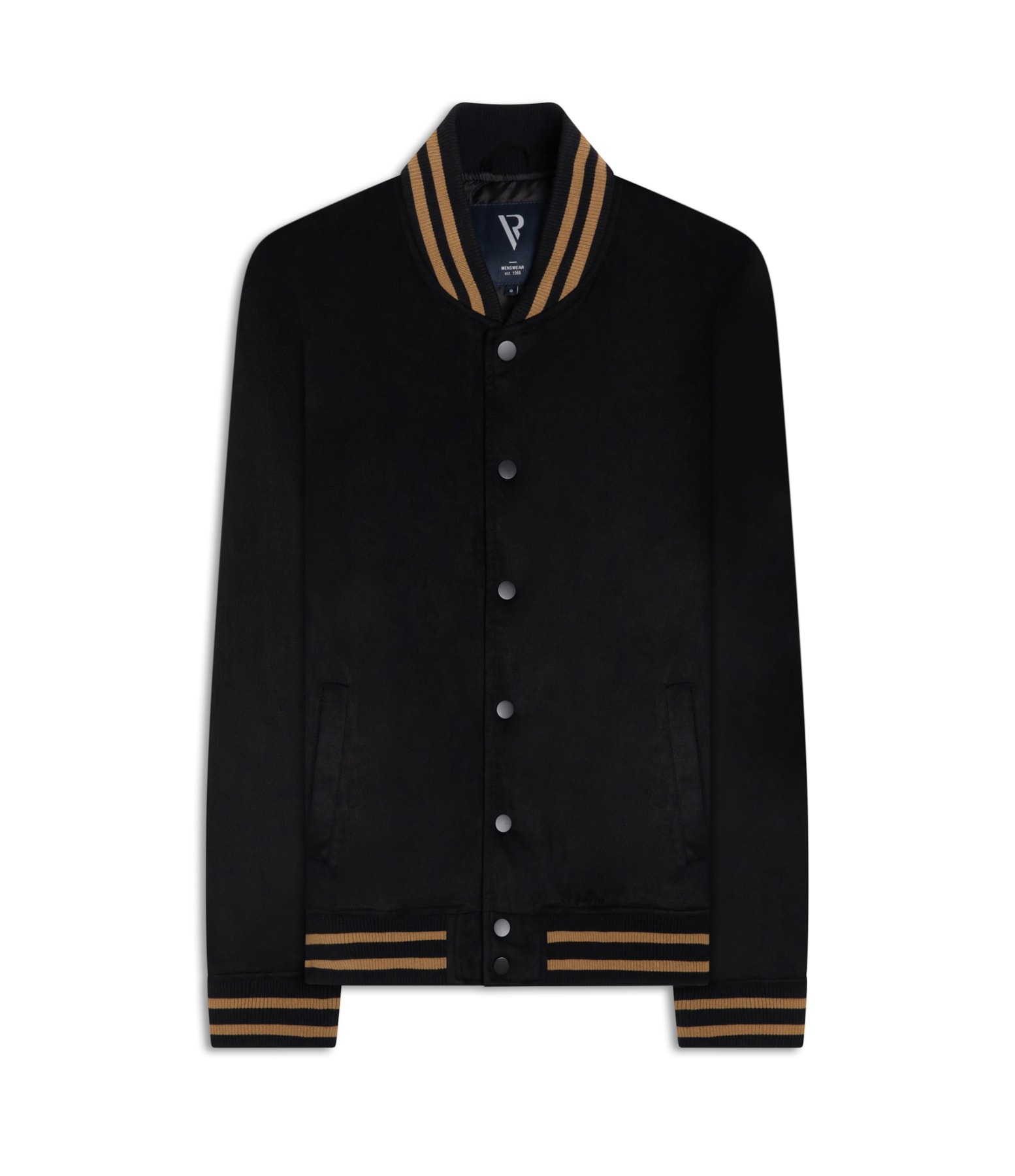 Jaqueta Baseball Suede Preto