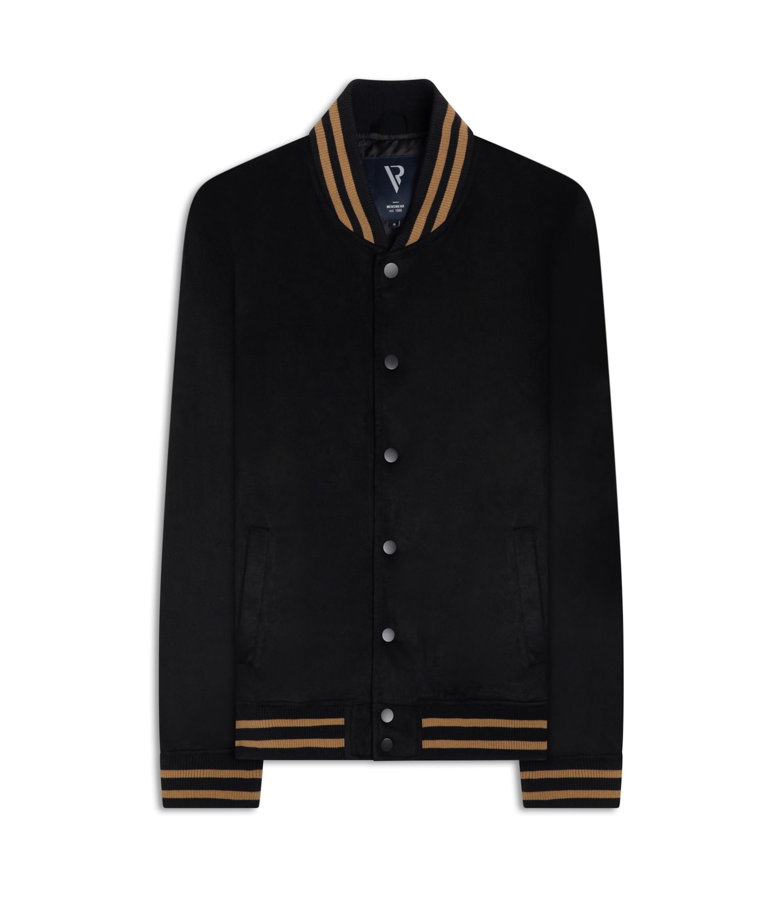 Jaqueta Baseball Suede Preto