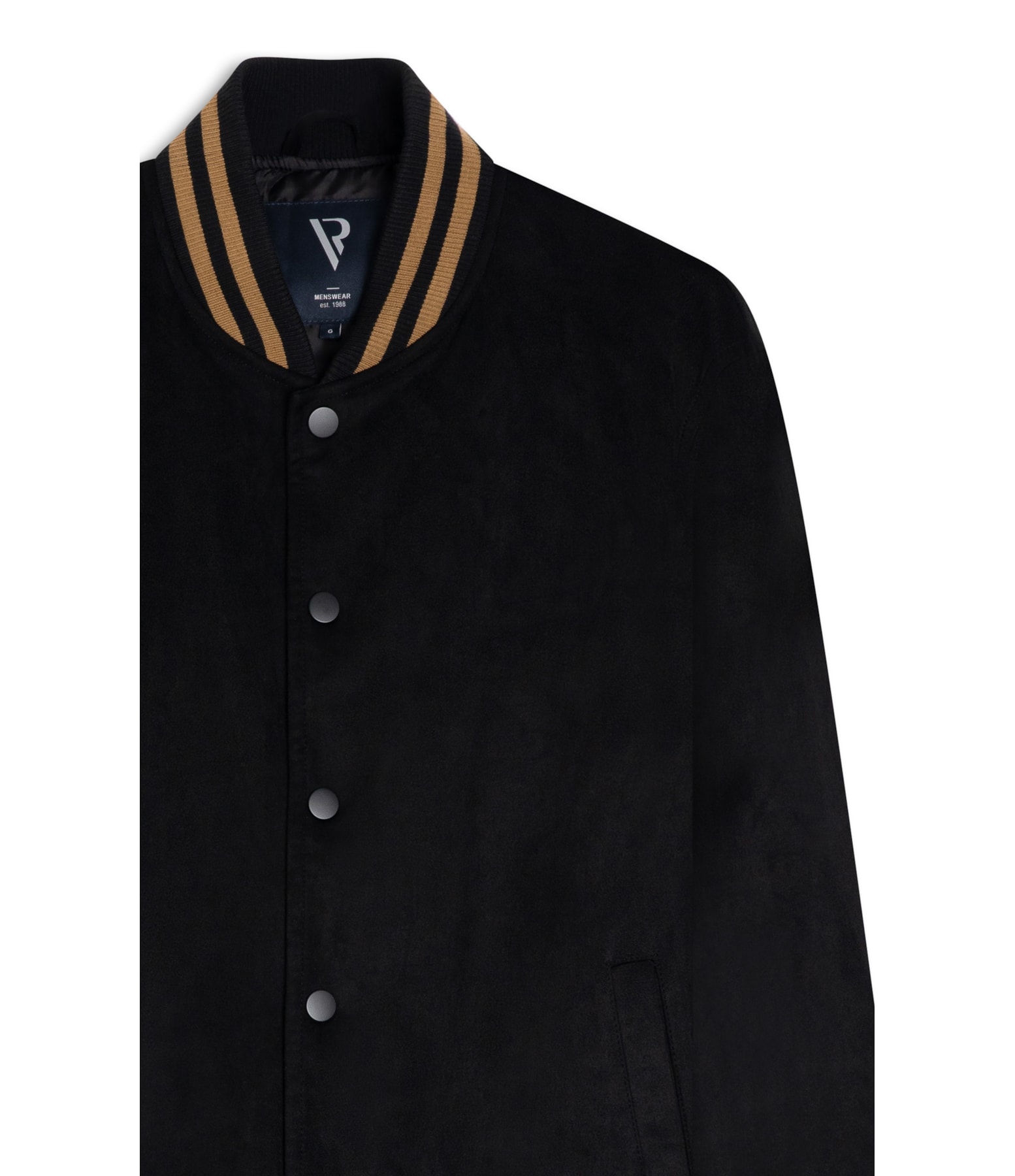 Jaqueta Baseball Suede Preto