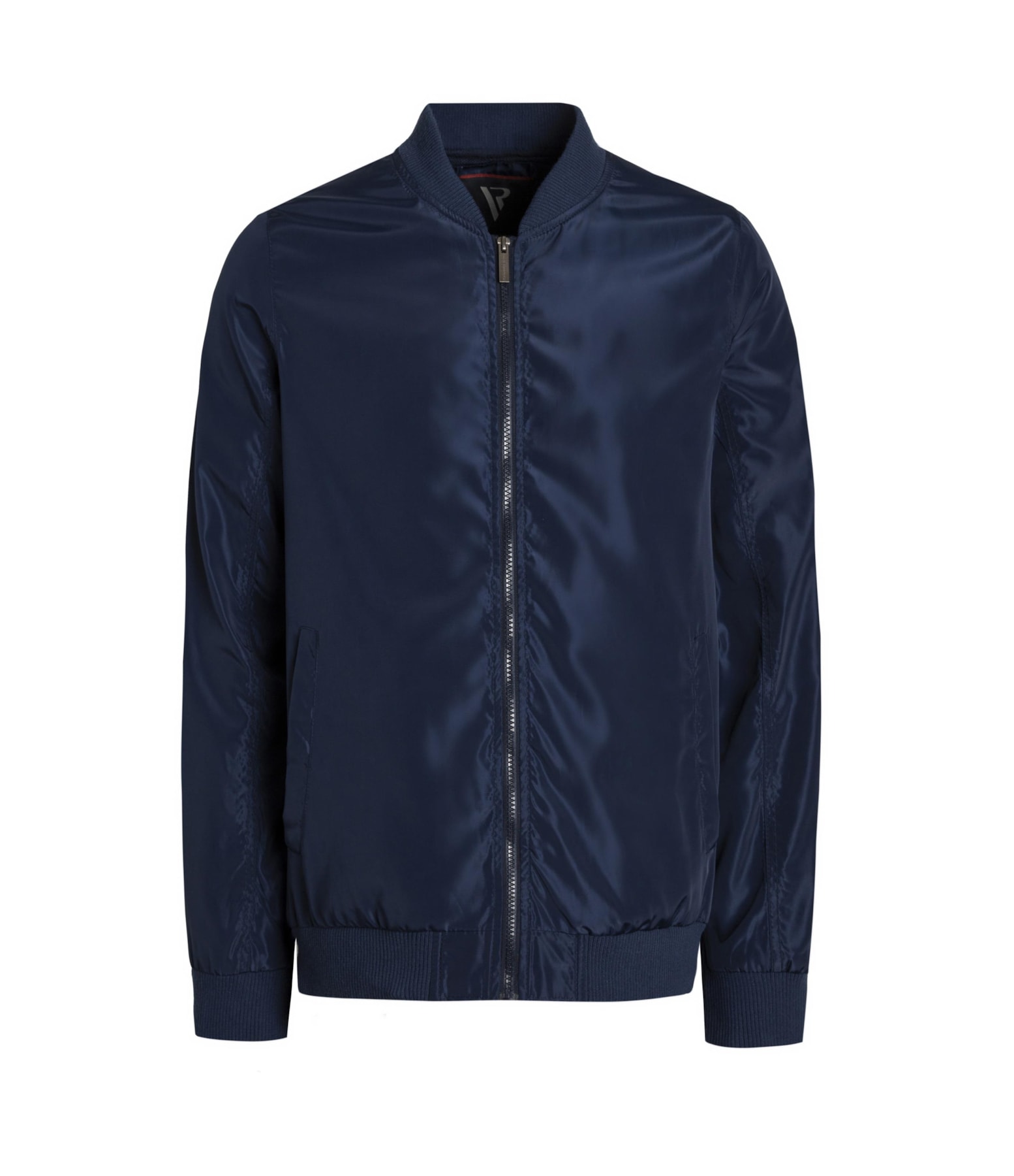 Jaqueta Bomber Basic Azul Médio