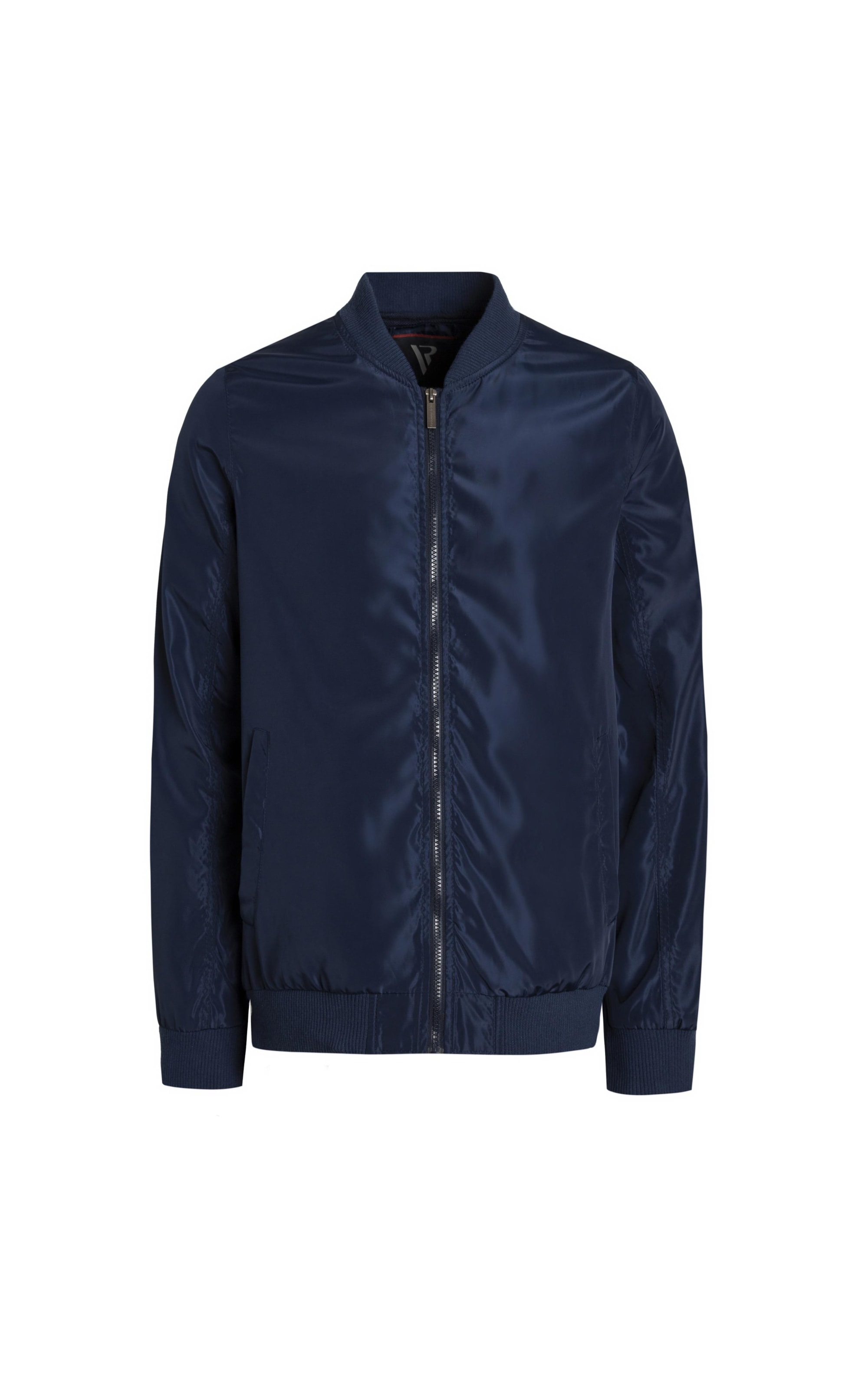Jaqueta Bomber Basic Azul Médio