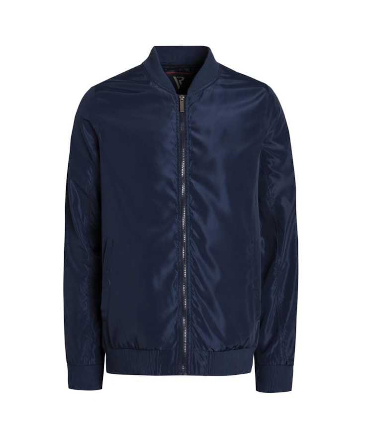 Jaqueta Bomber Basic Azul Médio