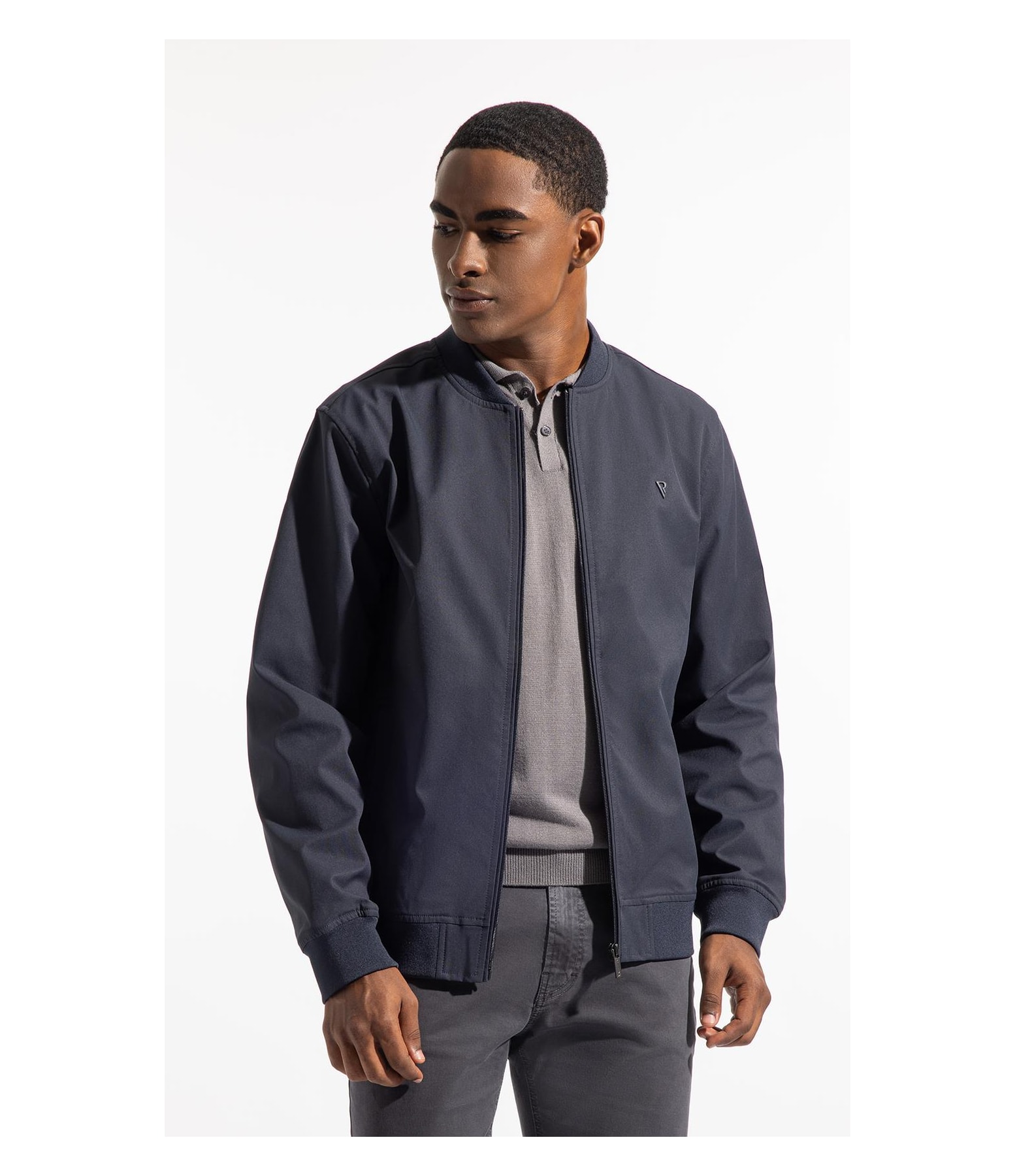 Jaqueta Bomber Tech Pin Point Dark Navy