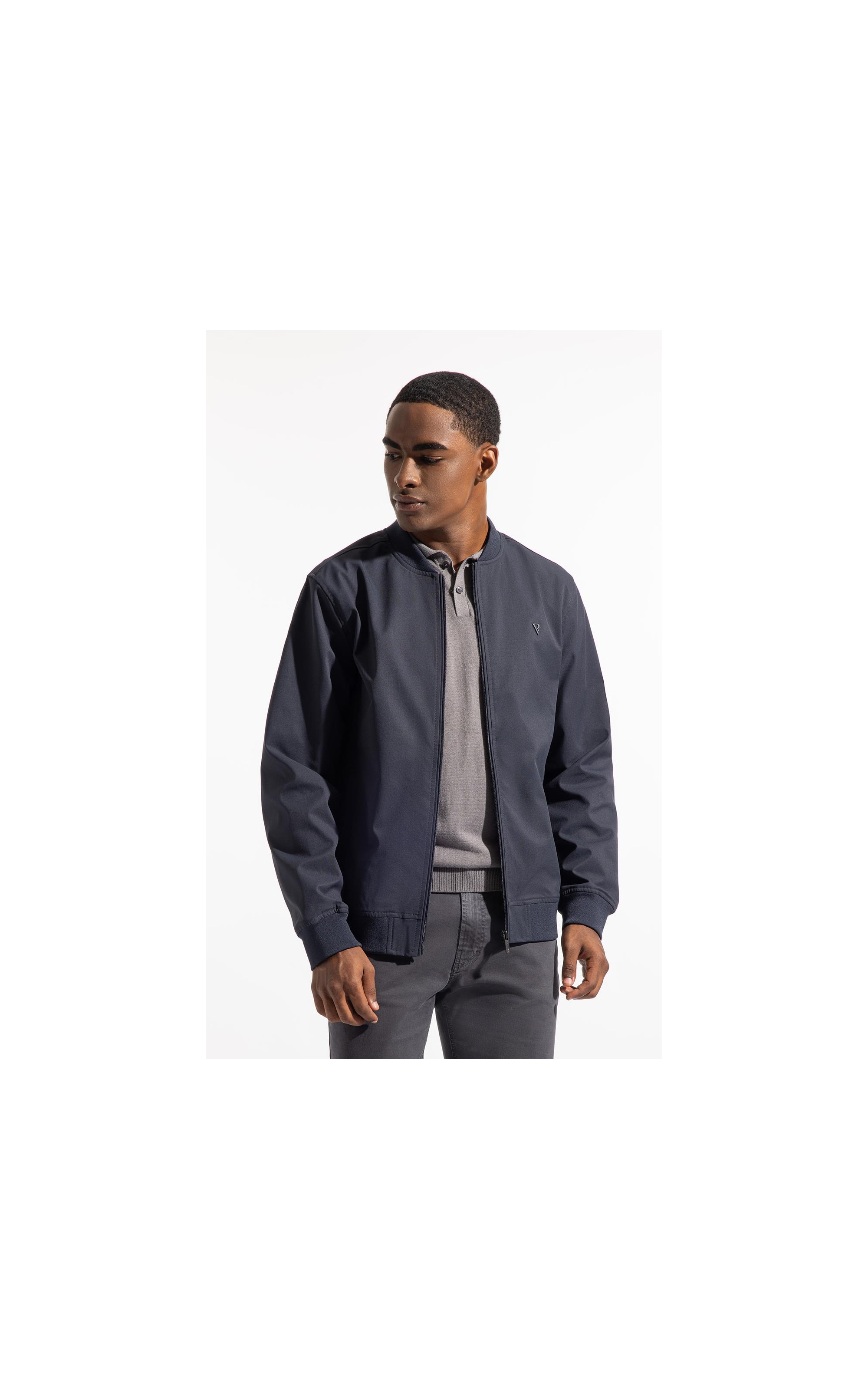 Jaqueta Bomber Tech Pin Point Dark Navy