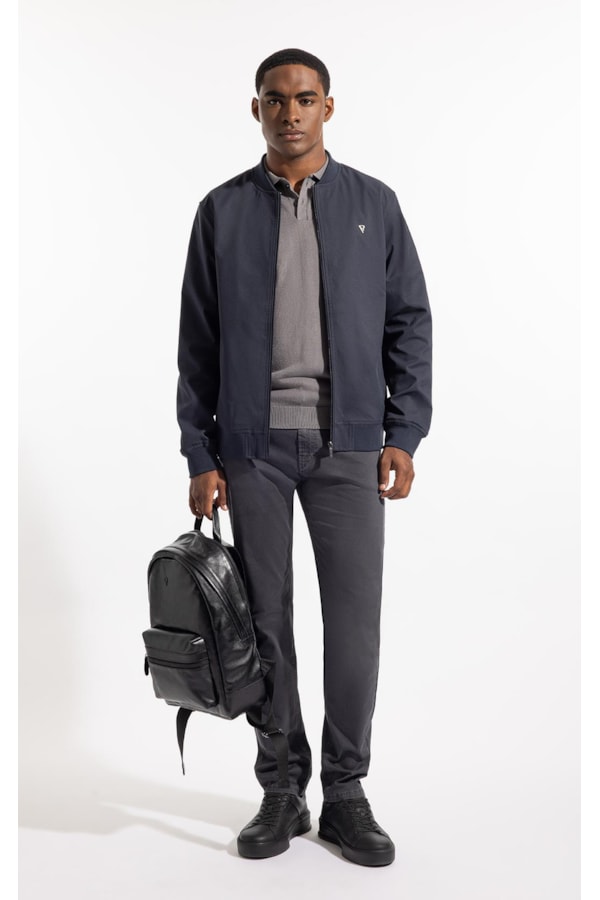 Jaqueta Bomber Tech Pin Point Dark Navy