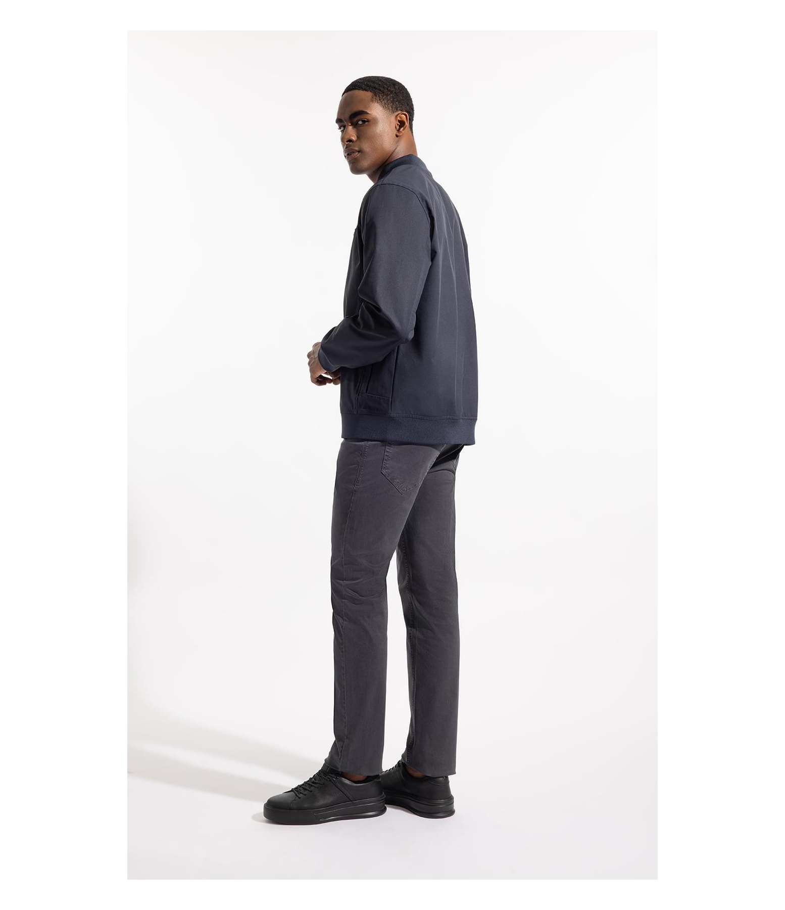 Jaqueta Bomber Tech Pin Point Dark Navy