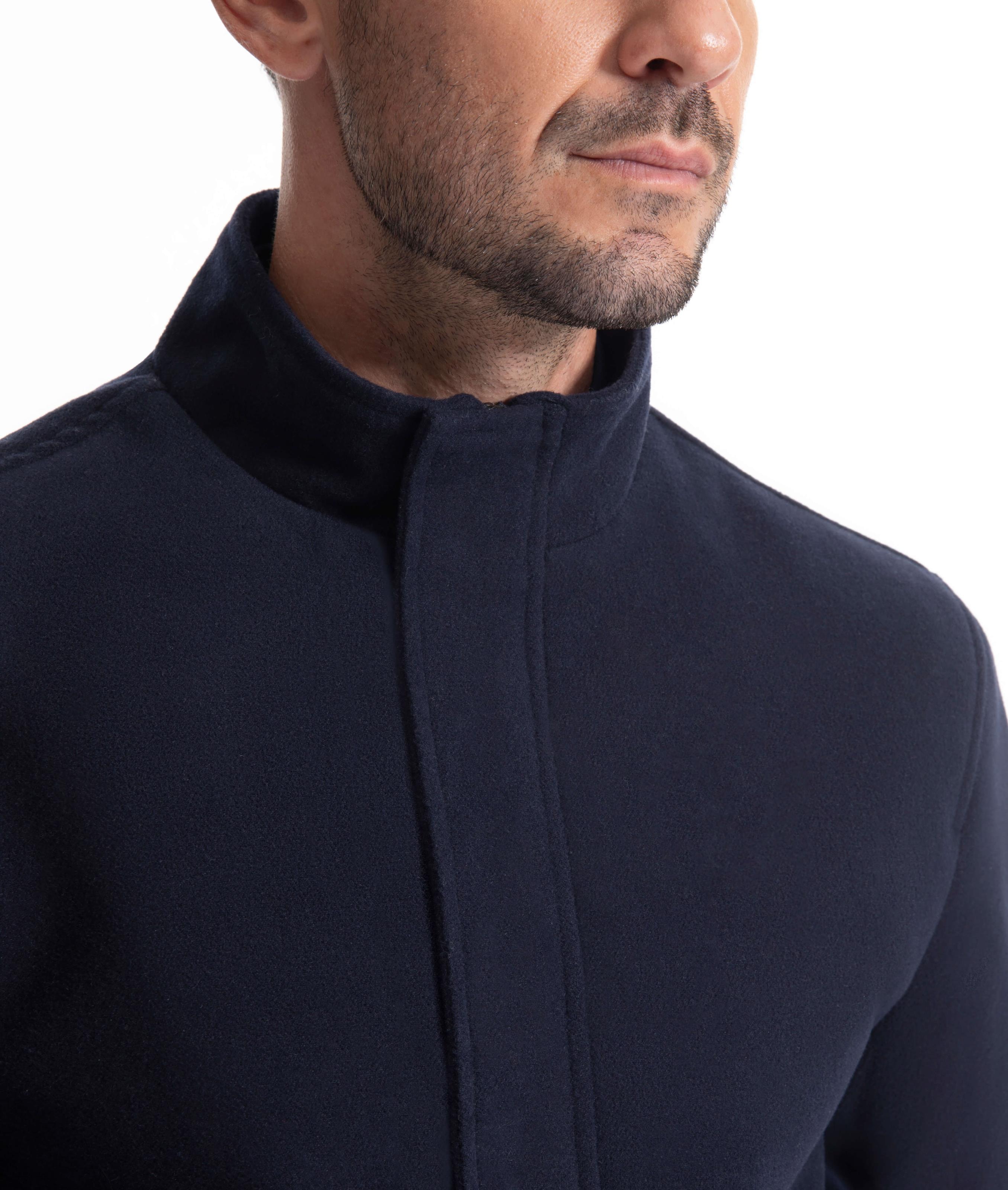 Jaqueta Bomber Wool Dark Navy