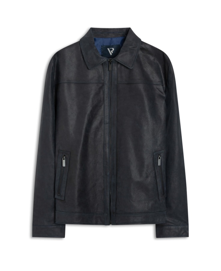 Jaqueta Couro Canaria Dark Navy