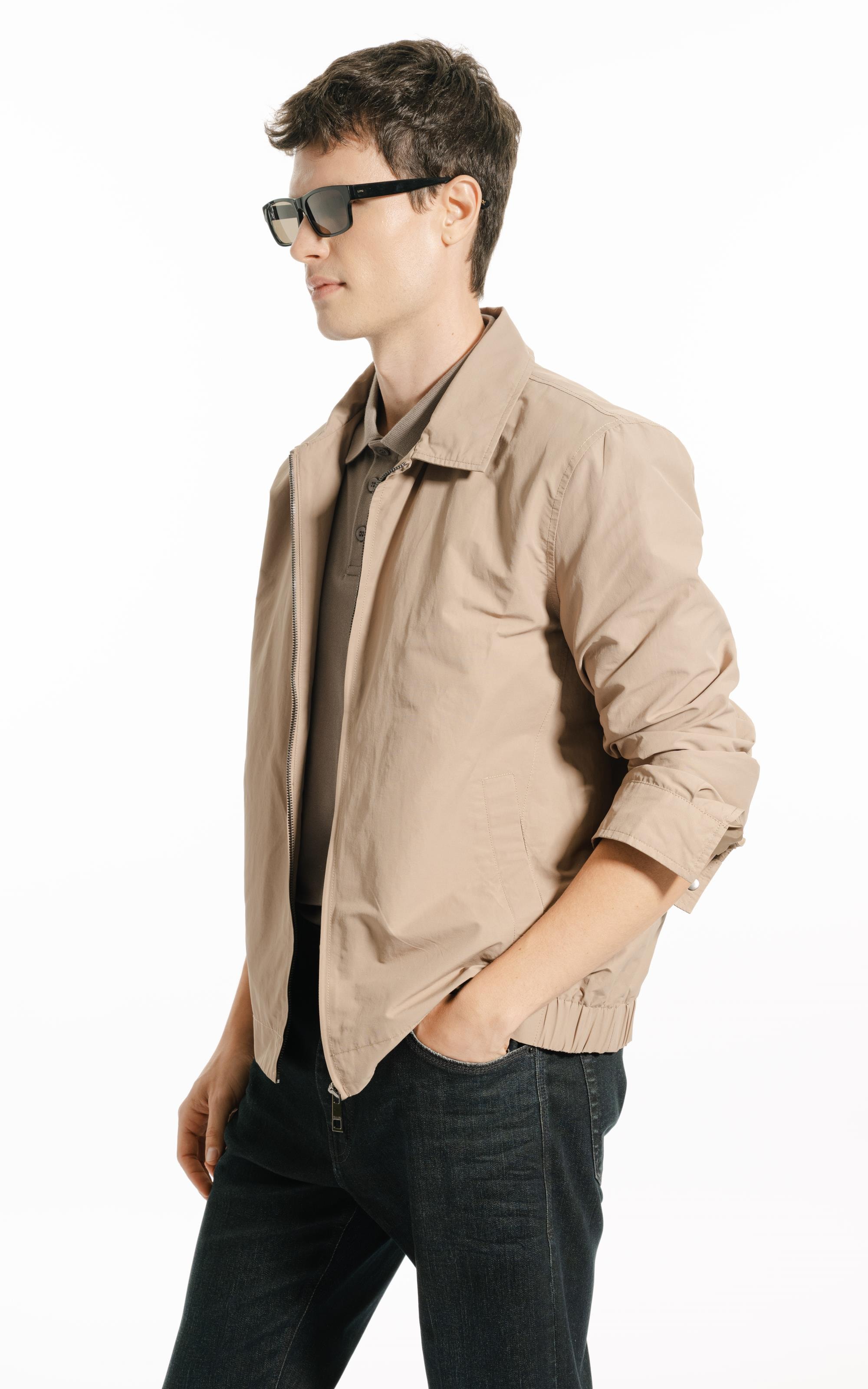 Jaqueta Golf Cotton Nylon Caqui