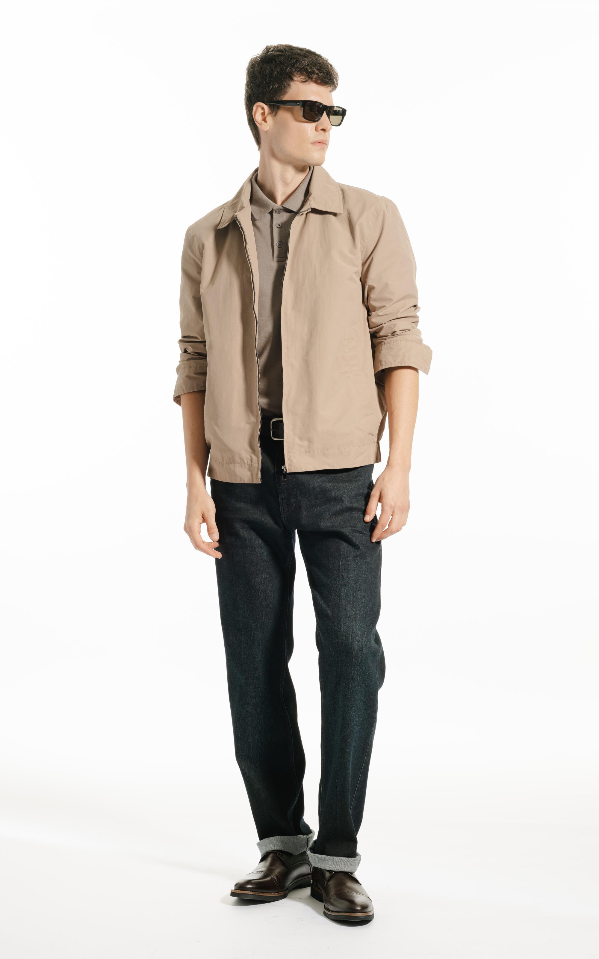 Jaqueta Golf Cotton Nylon Caqui