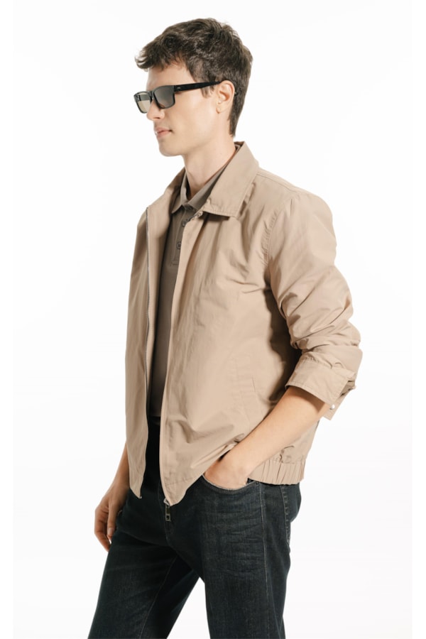 Jaqueta Golf Cotton Nylon Caqui